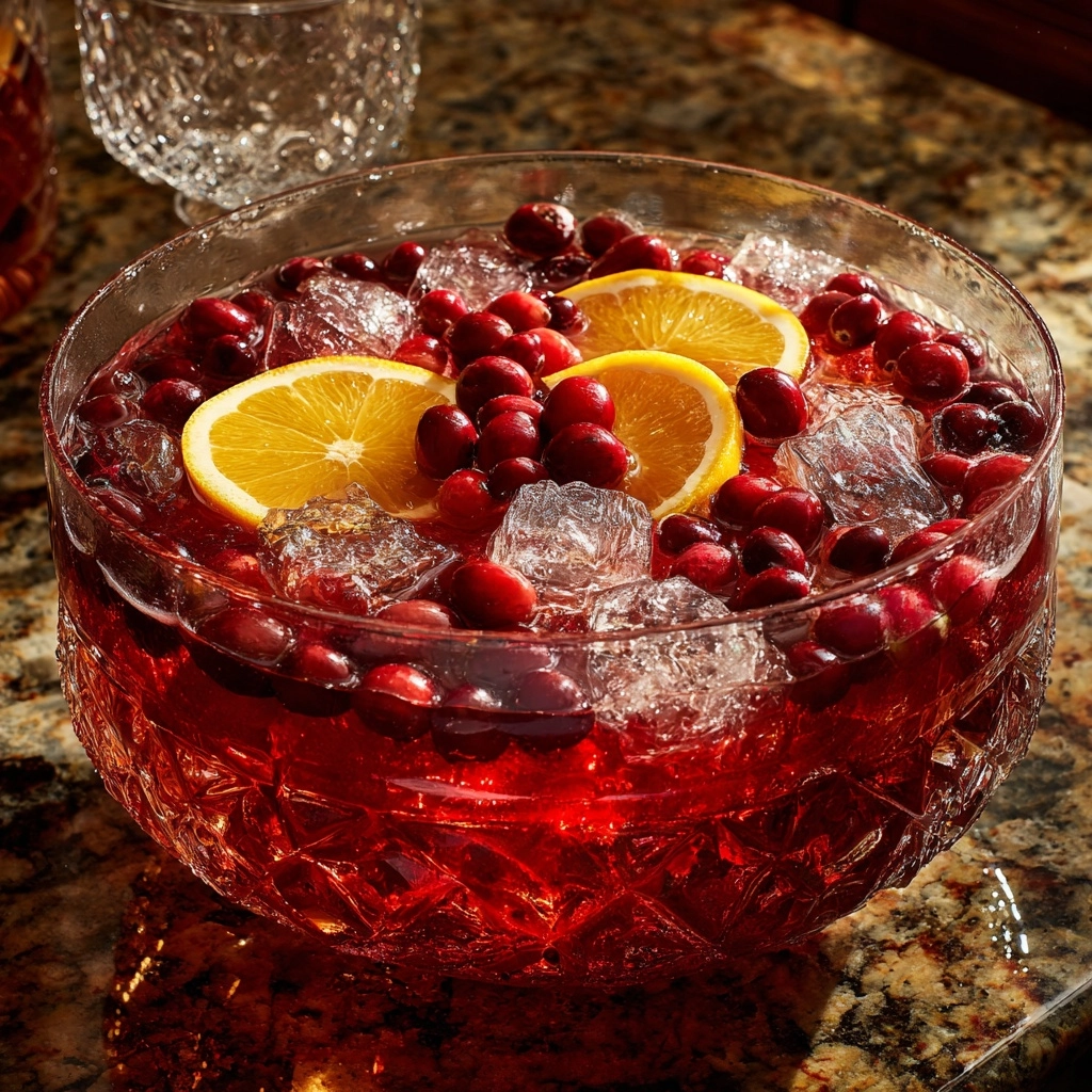 Sparkling Cranberry Punch: A Festive and Refreshing Beverage Recipe - Recipe Image