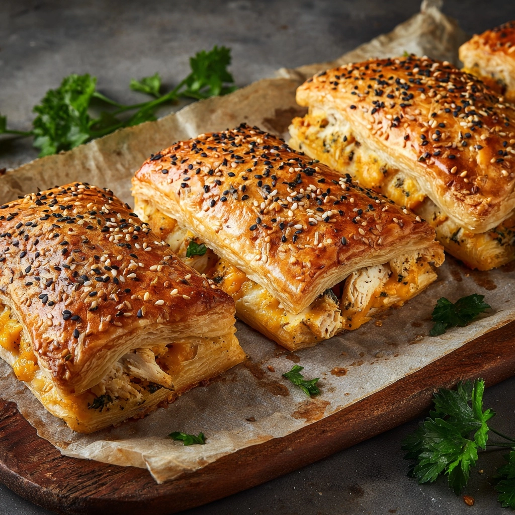 Chicken and Cheese Pastry Rolls Recipe