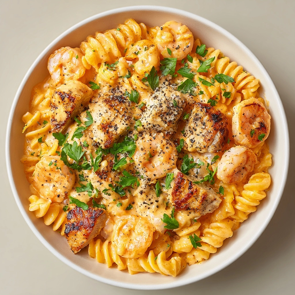 Cajun Chicken and Shrimp Pasta Recipe - Recipe Image