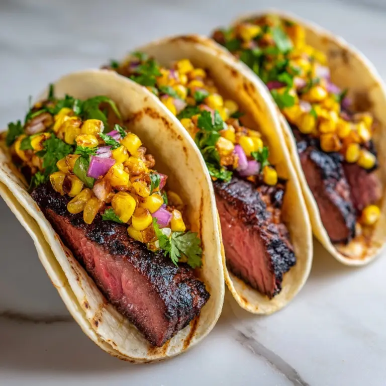 Grilled Elote Steak Tacos Recipe