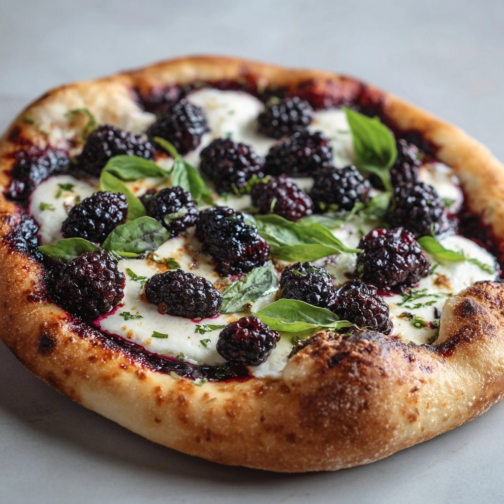 Blackberry Basil Ricotta Pizza Recipe - Recipe Image