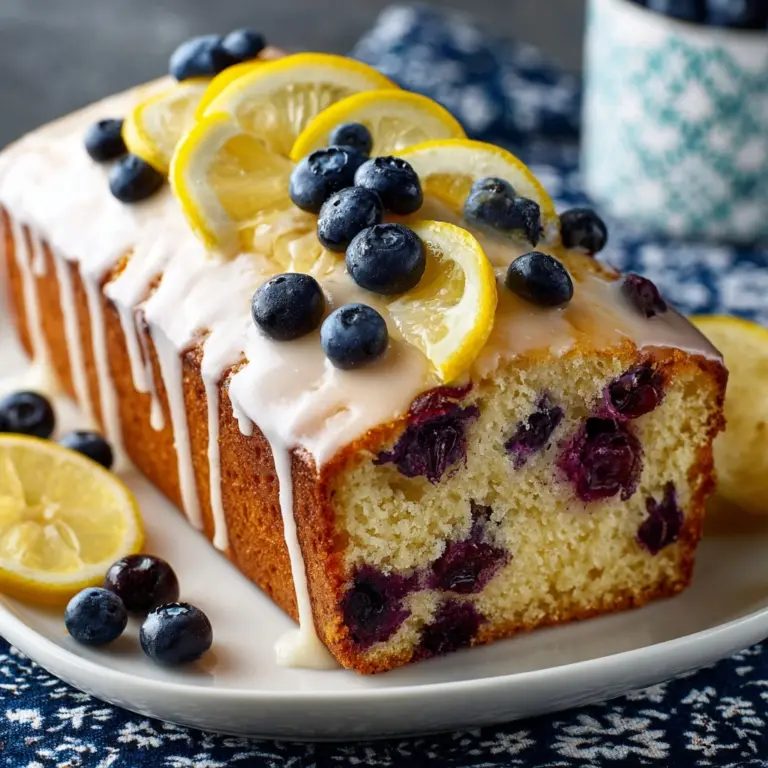 Lemon Blueberry Loaf with Lemon Glaze Recipe