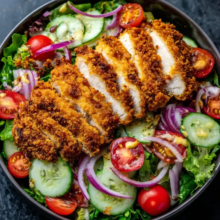Air Fried Chicken Tender Salad with Honey Mustard Recipe