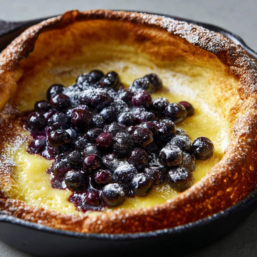 Dutch Babies with Lemon Curd and Blueberries Recipe