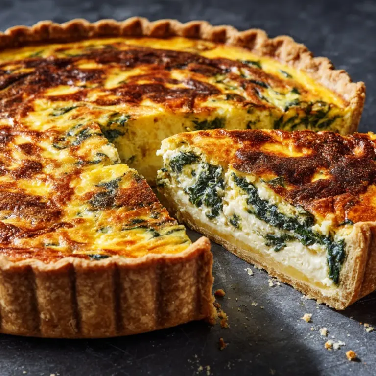 Elegant Ricotta and Spinach Quiche Recipe