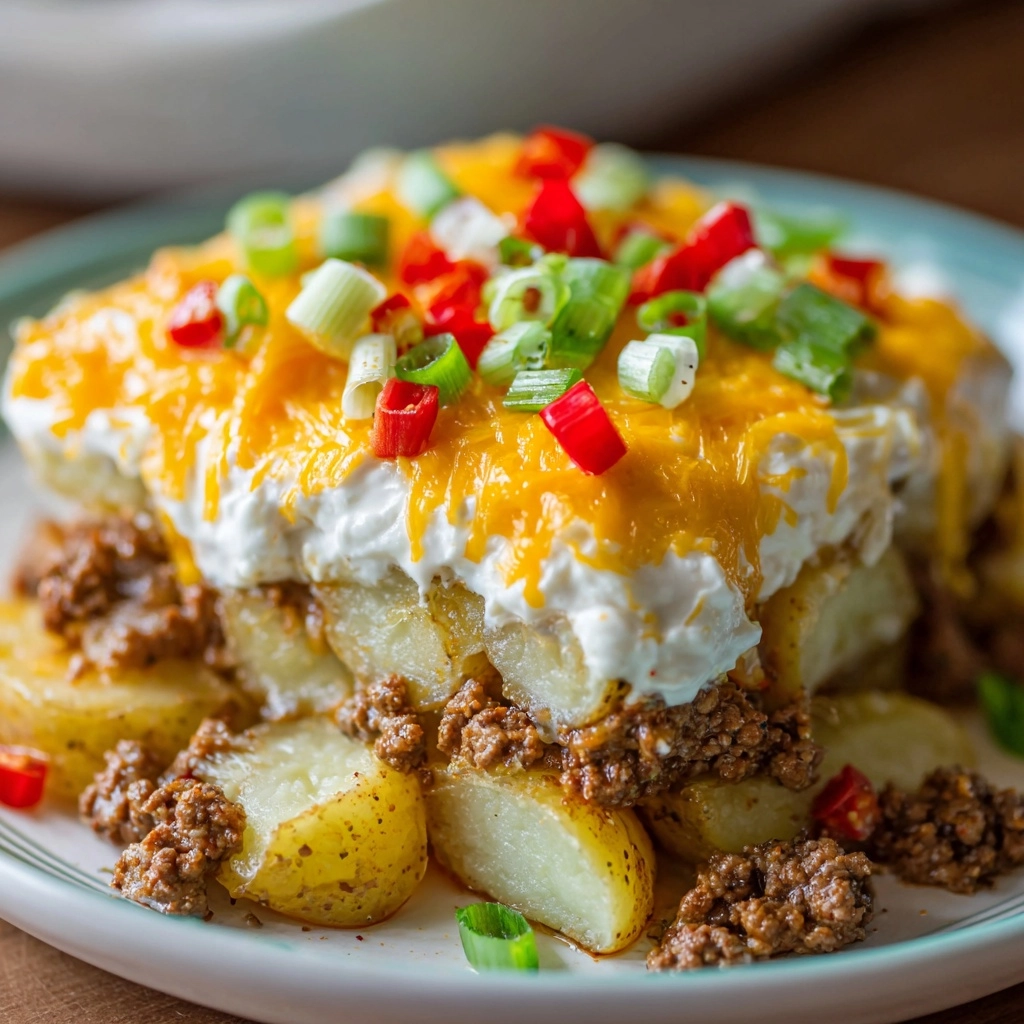 Cheesy Taco Potatoes Recipe - Recipe Image