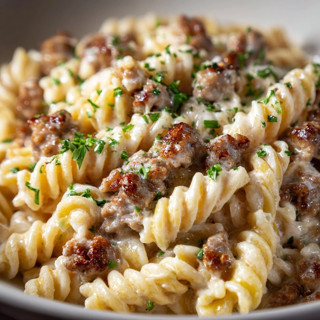 Stovetop Creamy Ground Beef Pasta Recipe - Recipe Image