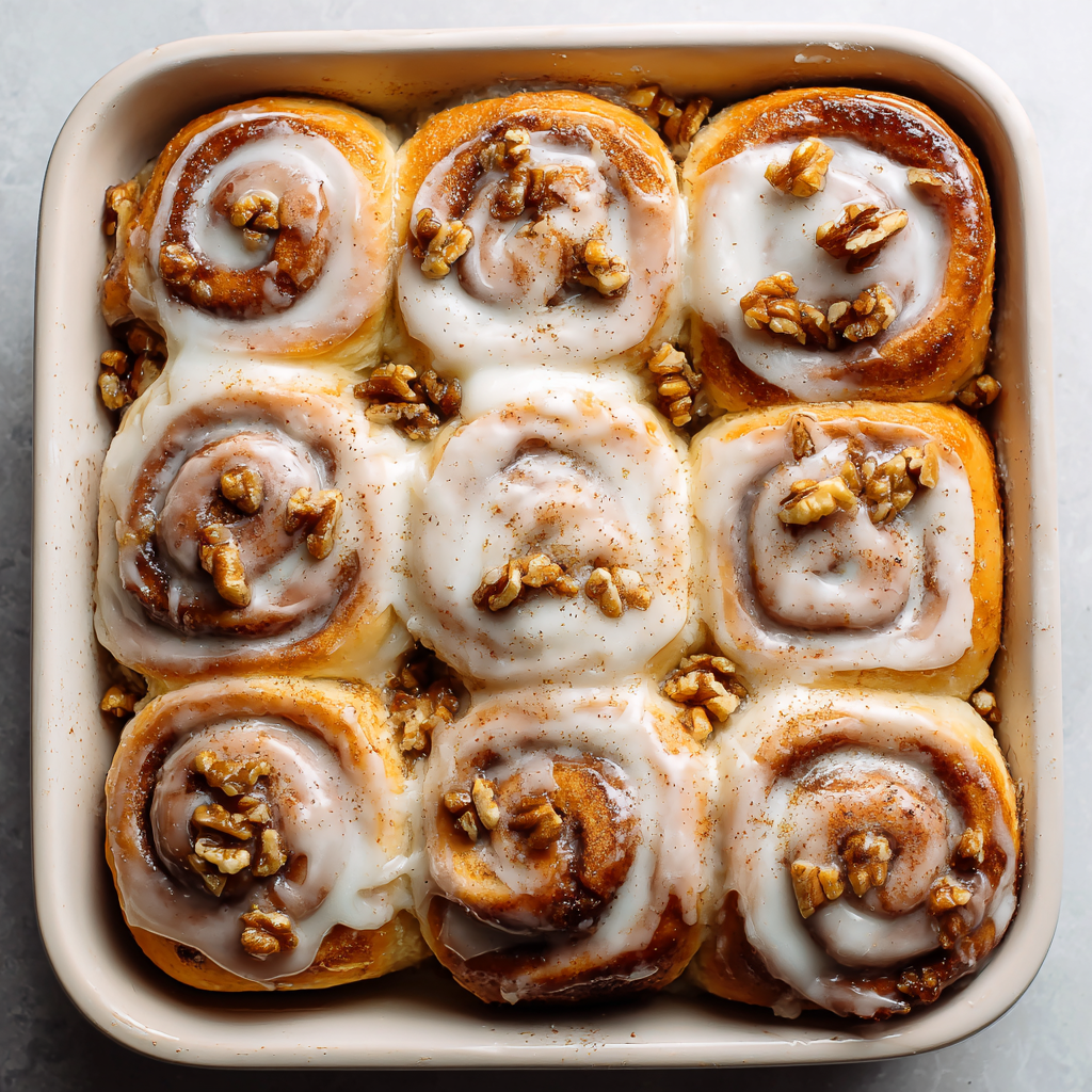 -Walnut Rolls with Cream Cheese Frosting Recipe - Recipe Image
