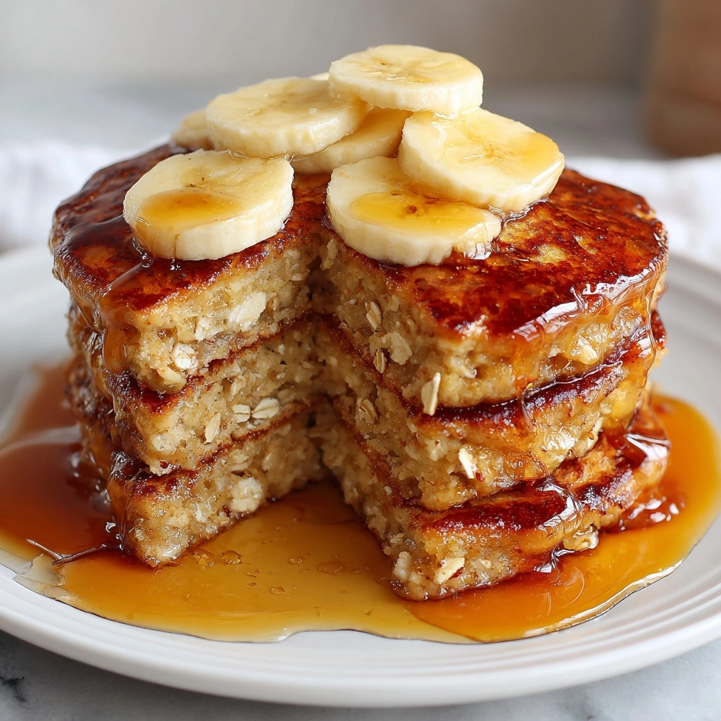 Healthy Banana Oatmeal Pancakes Recipe - Recipe Image