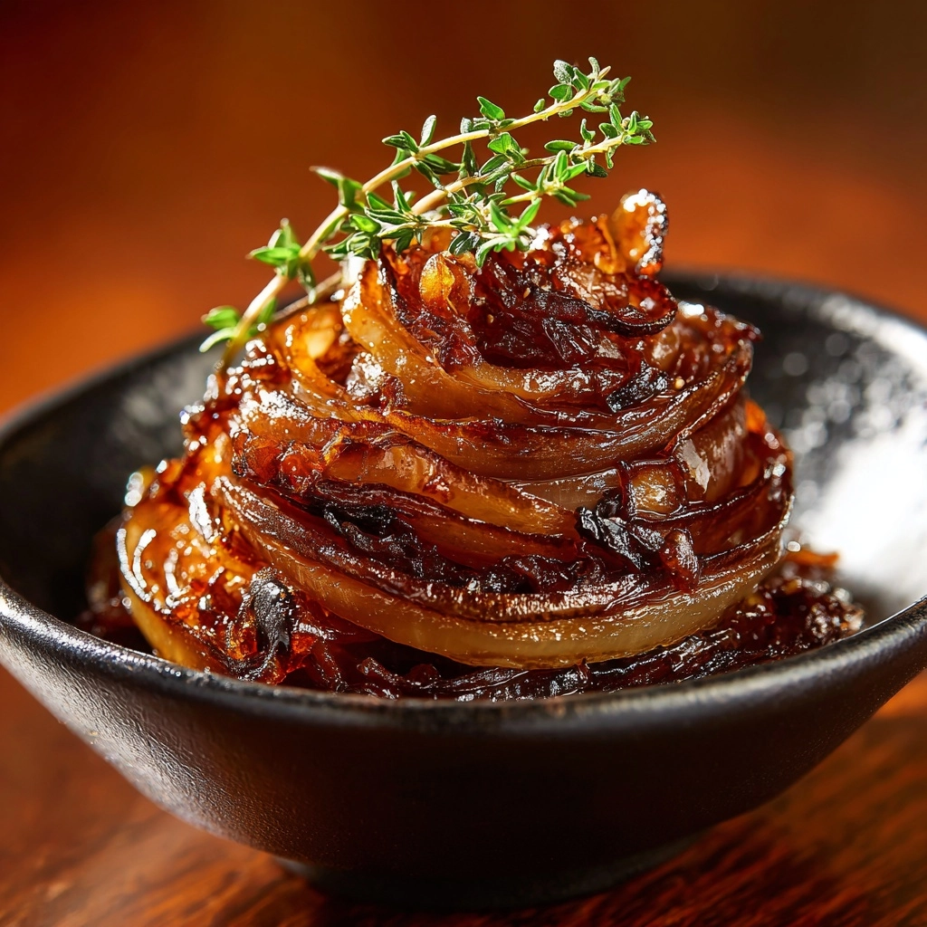Crockpot Balsamic Glazed Caramelized Onions Recipe - Recipe Image