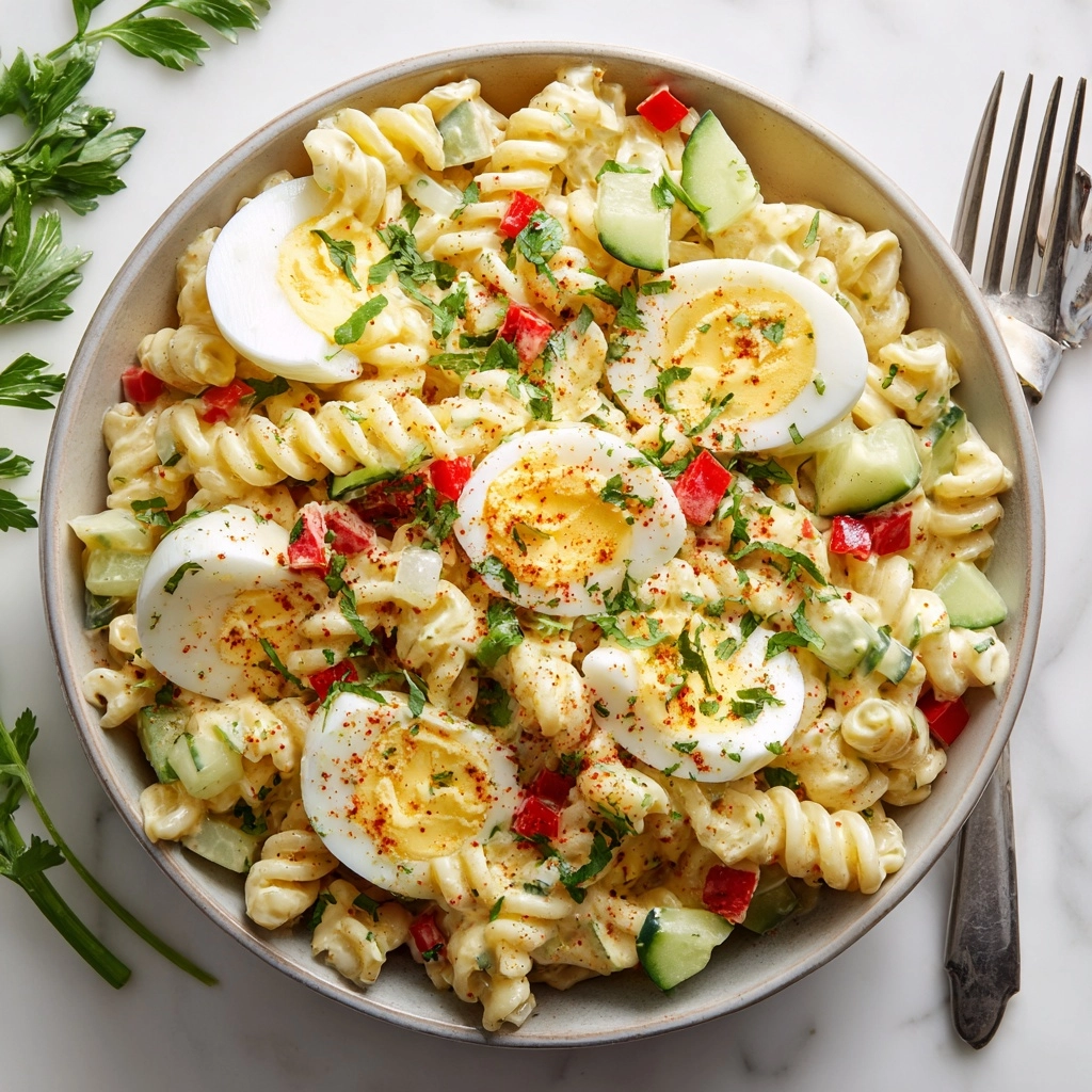 Deviled Egg Pasta Salad Recipe - Recipe Image