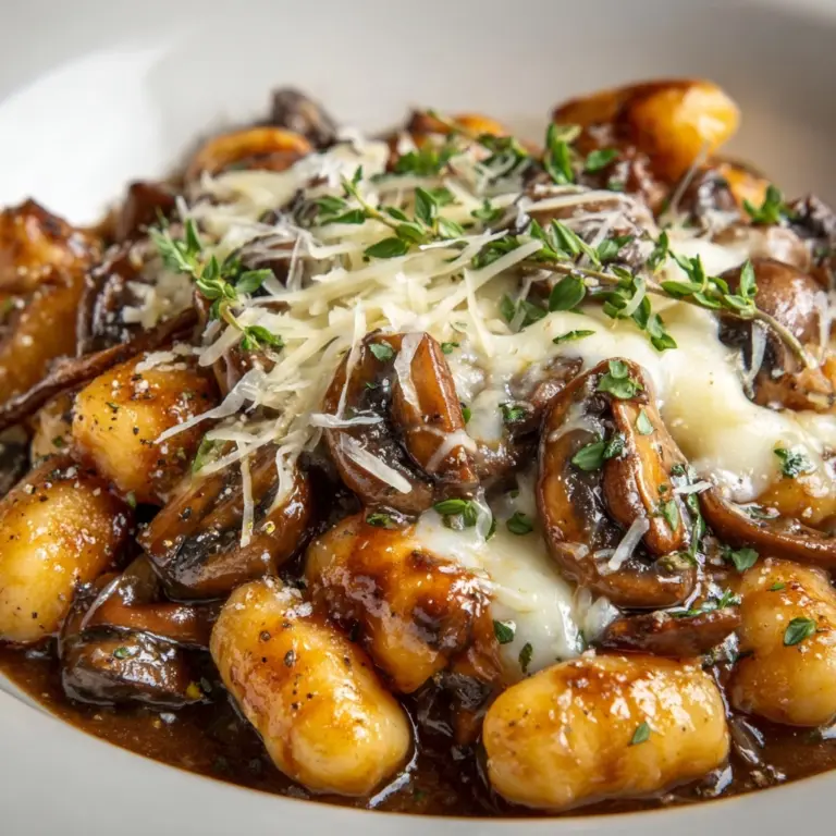 Easy Ricotta Gnocchi with Creamy Mushroom Sauce Recipe