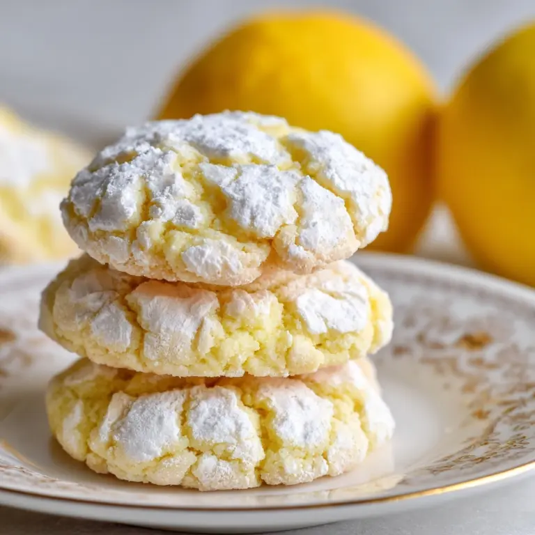 Lemon Gooey Butter Cookies Recipe