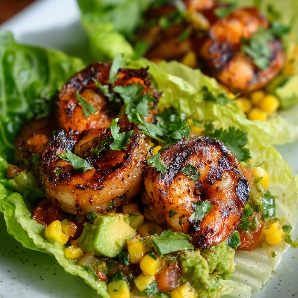 Healthy Taco Shrimp Lettuce Wraps Recipe