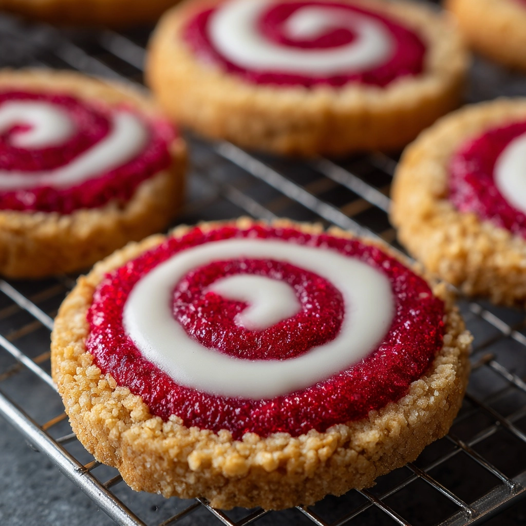 Raspberry Swirl Shortbread Cookies Recipe - Recipe Image