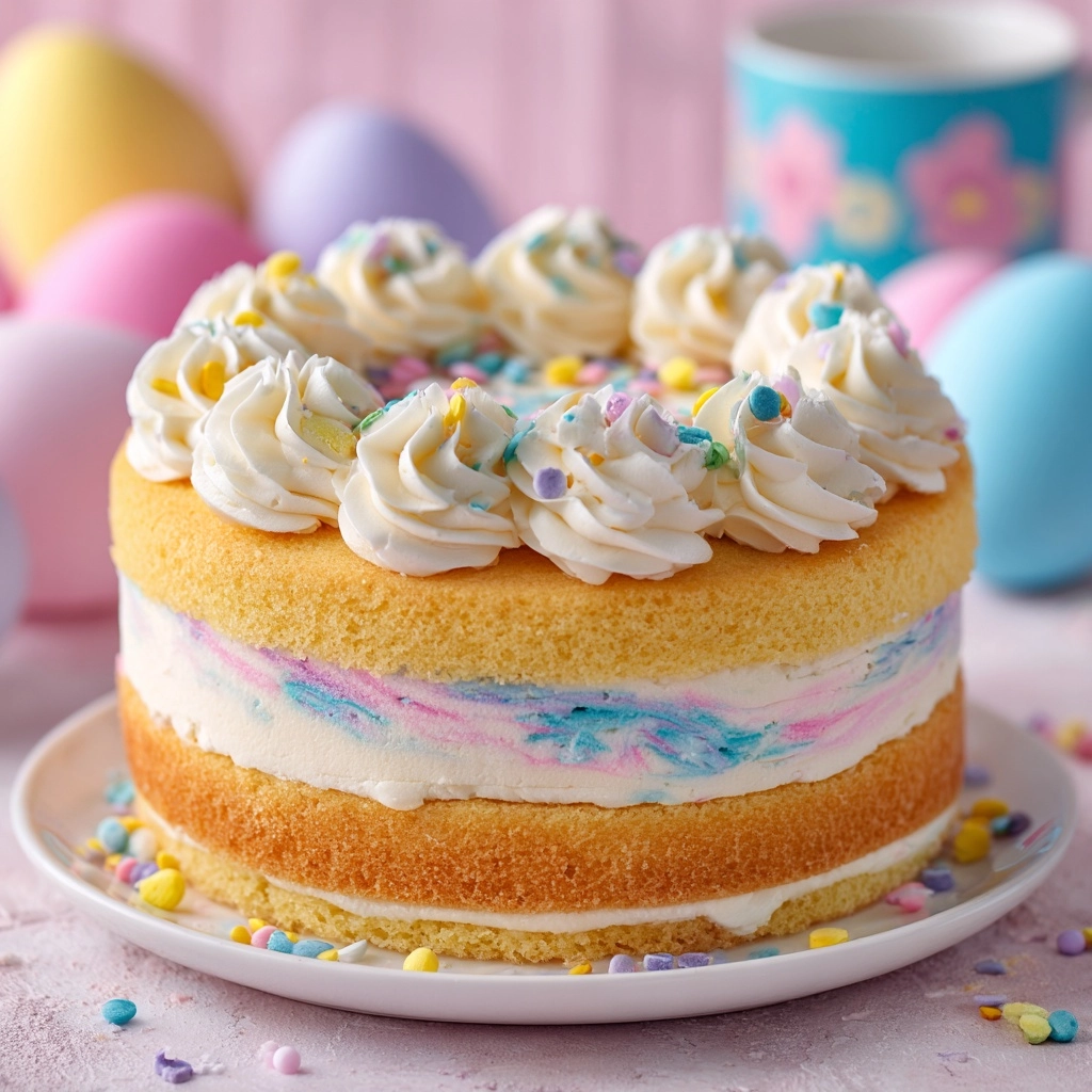 Swirled Easter Cake Recipe - Recipe Image
