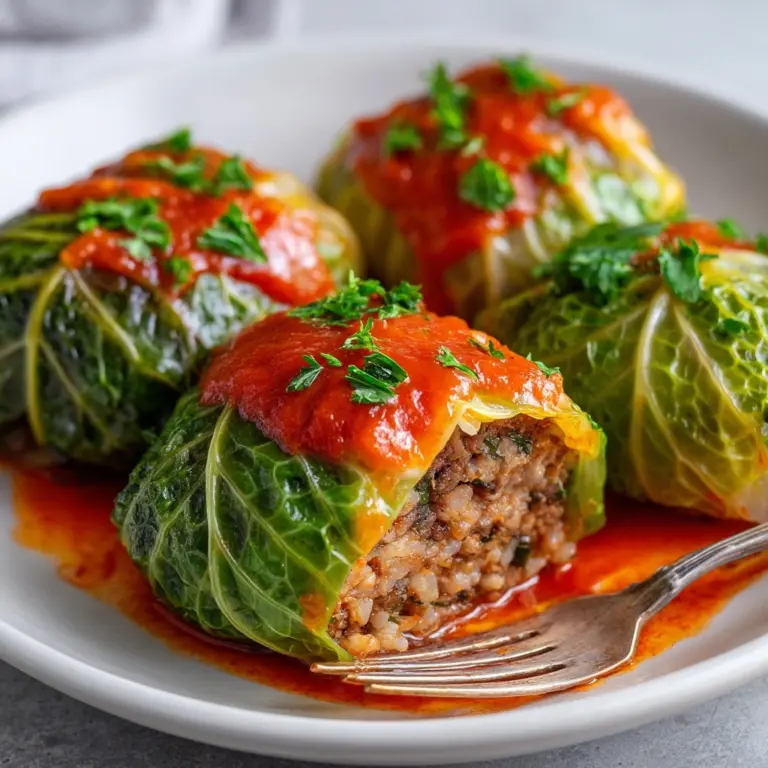 Meat and Rice Stuffed Cabbage Rolls (with Chicken) Recipe