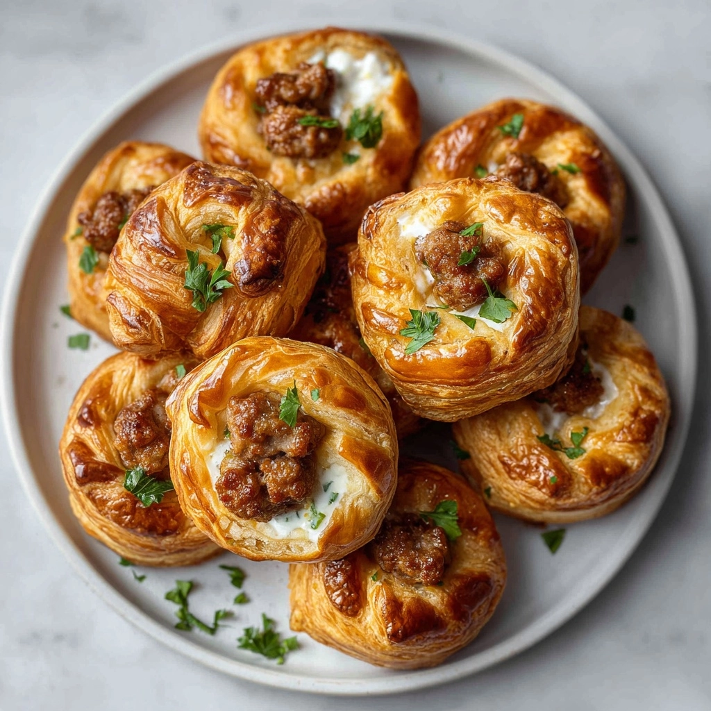Easy Rotel Sausage & Cream Cheese Crescents Recipe - Recipe Image