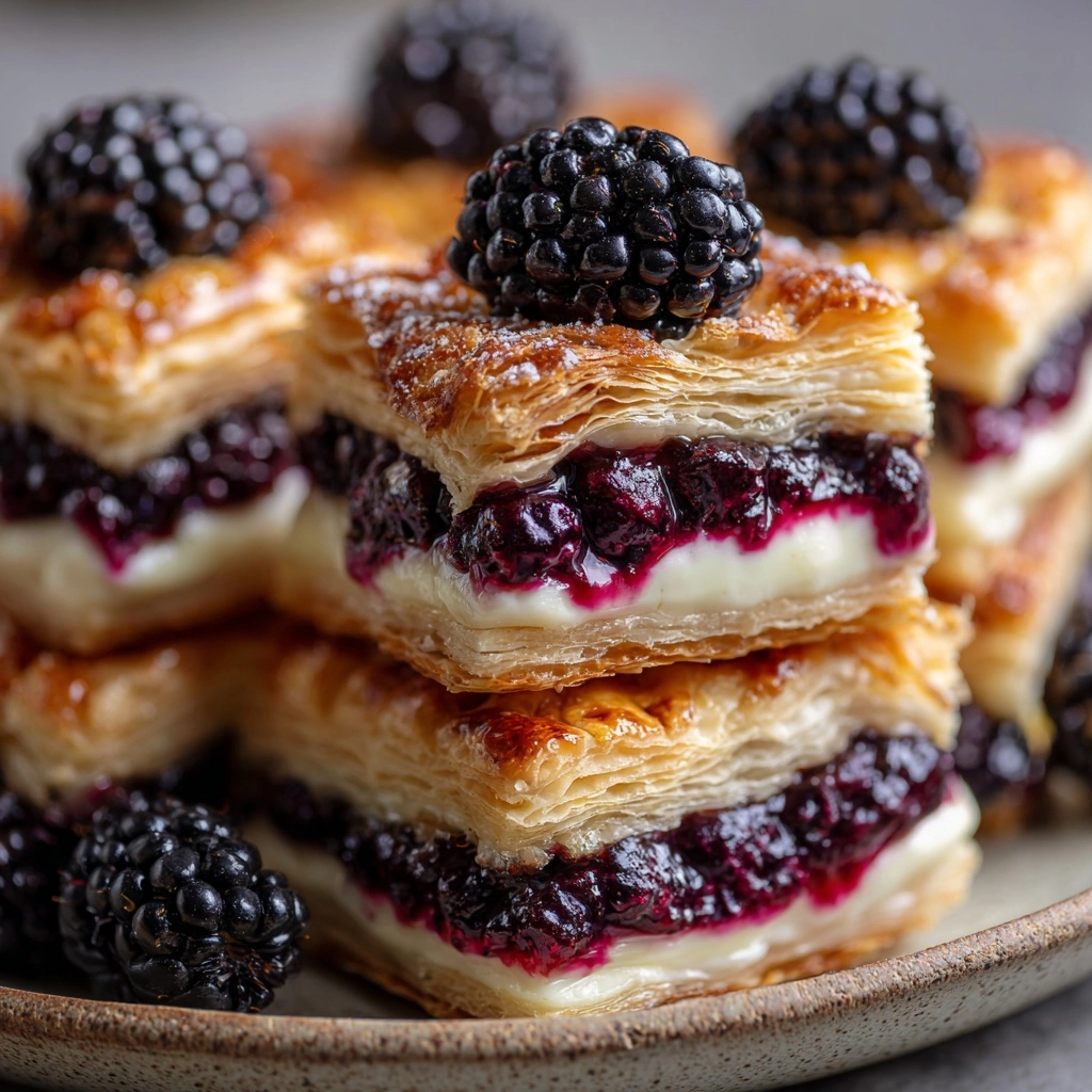 Blackberry Cream Cheese Puff Pastry Bites Recipe - Recipe Image
