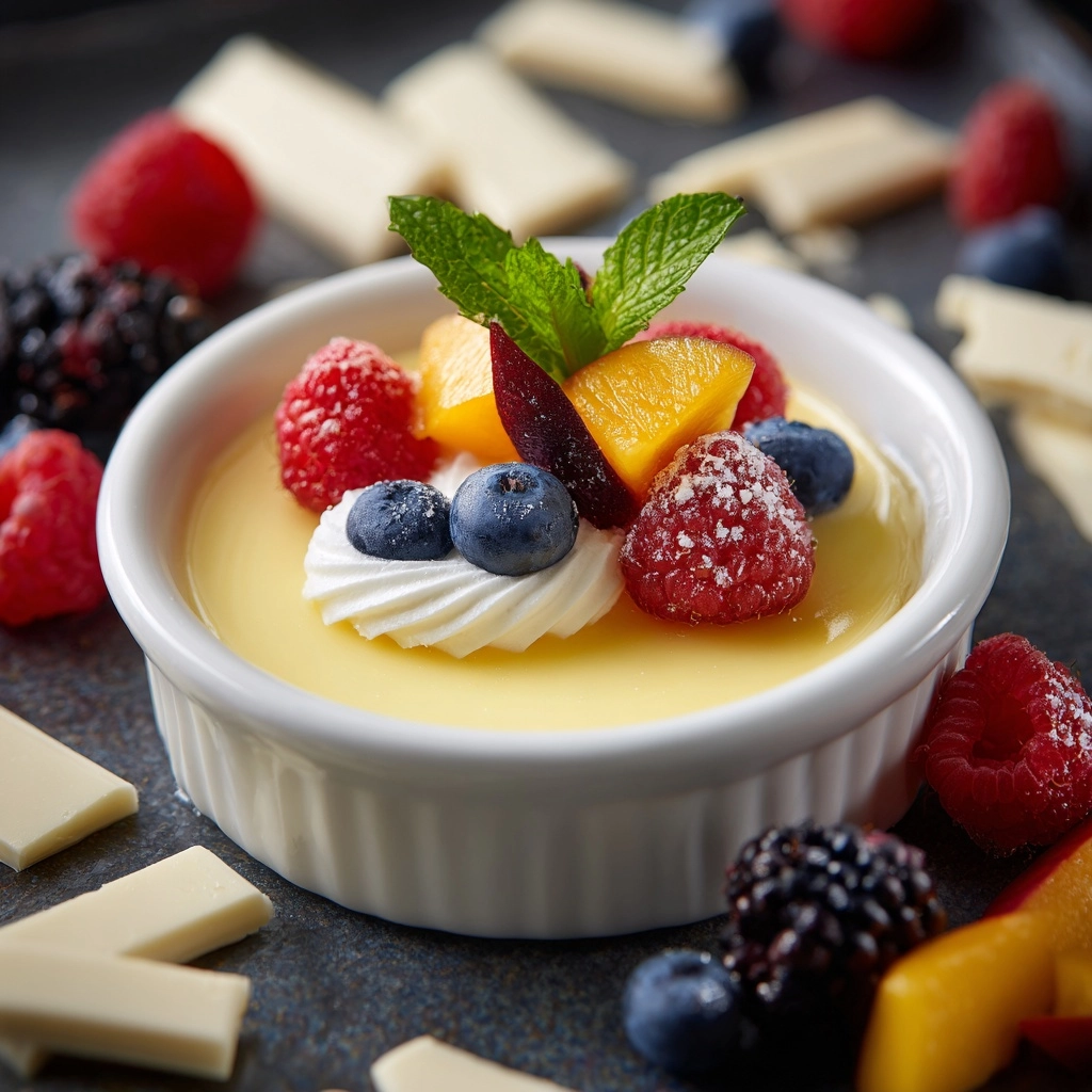 Vanilla Pudding with Fresh Fruit Recipe - Recipe Image