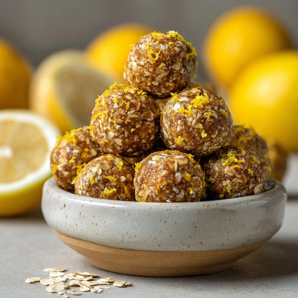 Zesty Lemon Oatmeal Bites (No-Bake & Irresistible) Recipe - Recipe Image