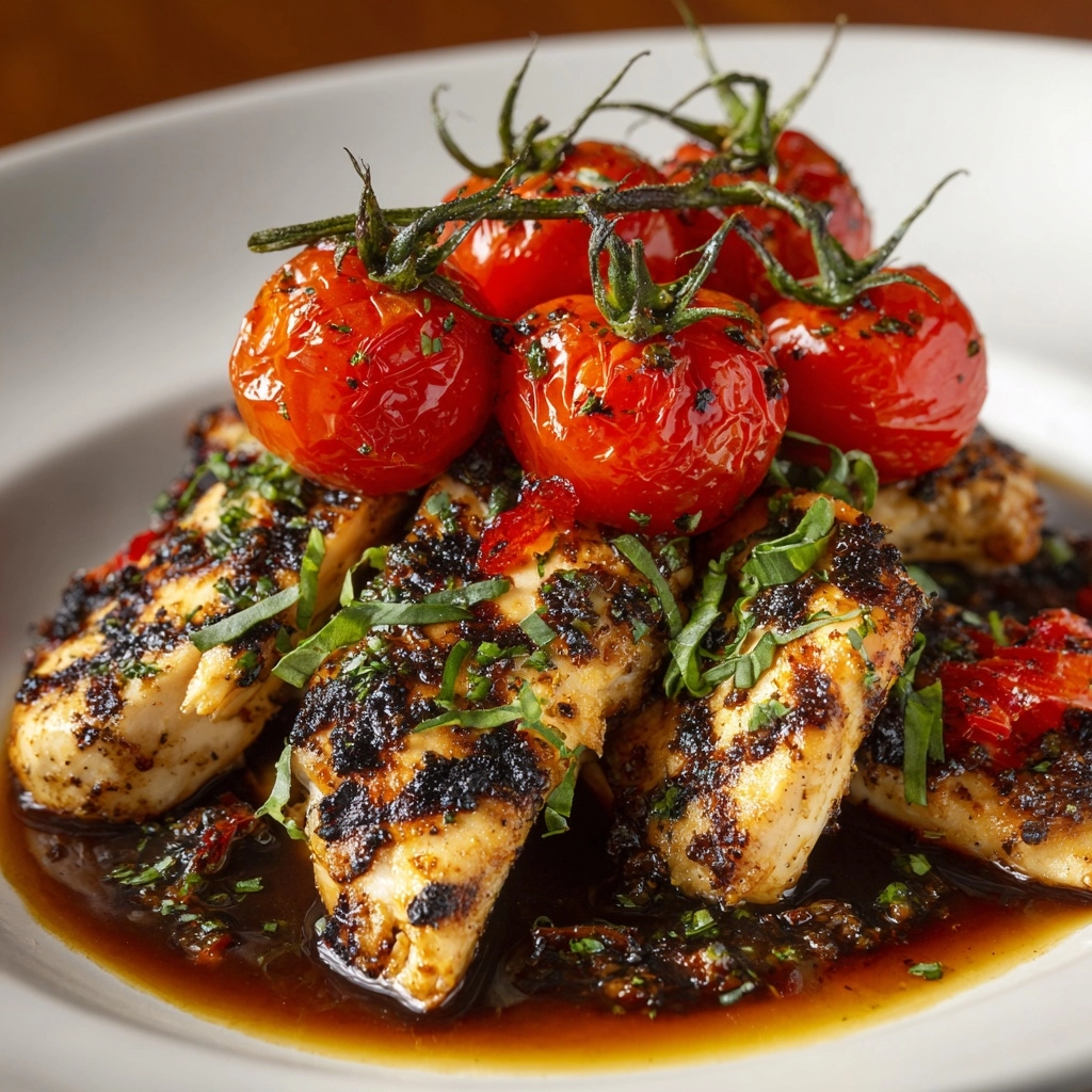 Balsamic Chicken and Tomatoes Recipe - Recipe Image