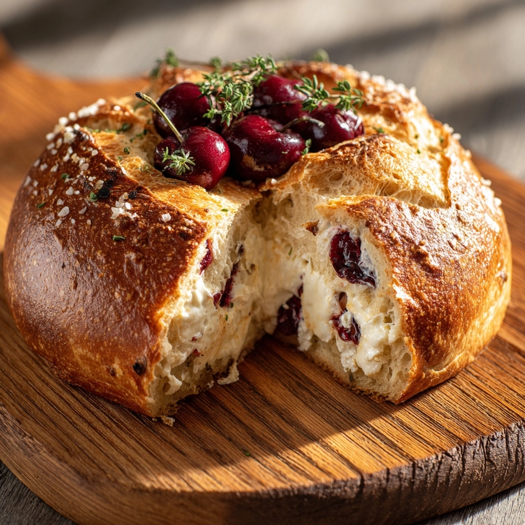 Baked Cranberry Brie Bread Bowl Recipe - Recipe Image