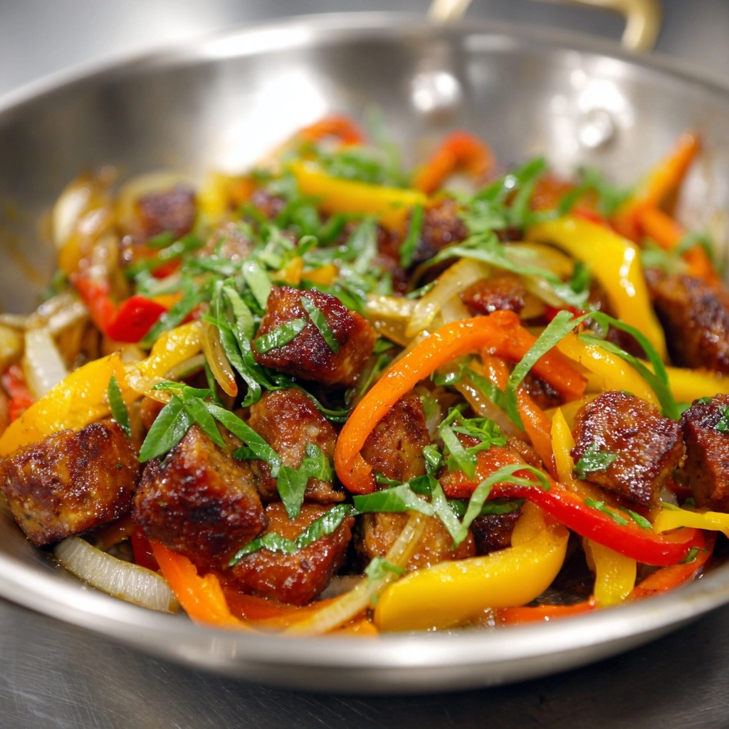 Sausage and Peppers Skillet Recipe - Recipe Image
