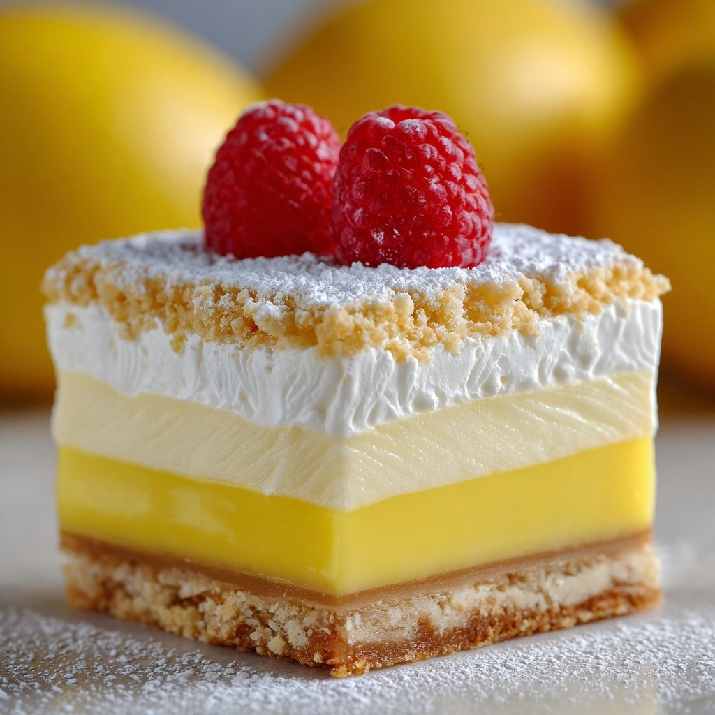 Zesty Lemon Cream Dream Bars Recipe - Recipe Image