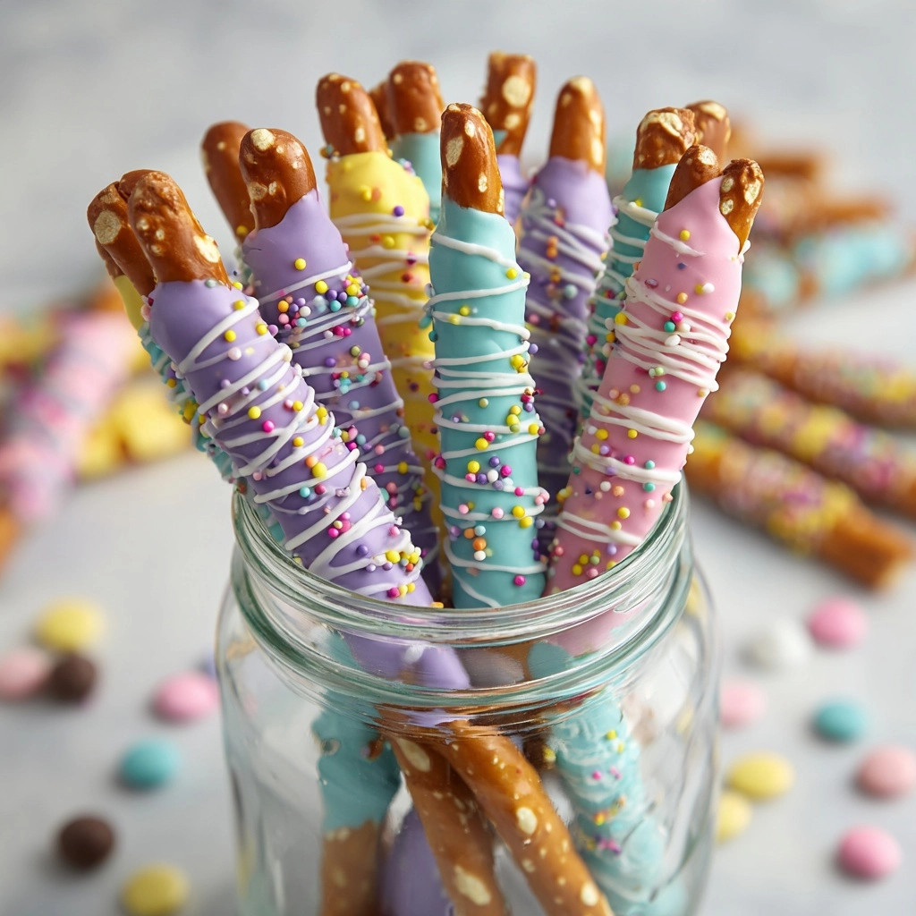 Easter Pretzel Rods Recipe - Recipe Image