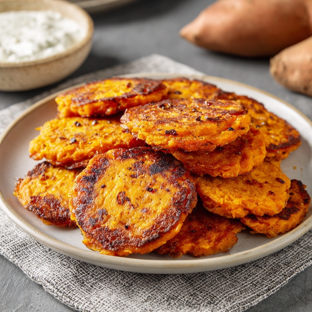 Crispy Smashed Sweet Potatoes Recipe - Recipe Image