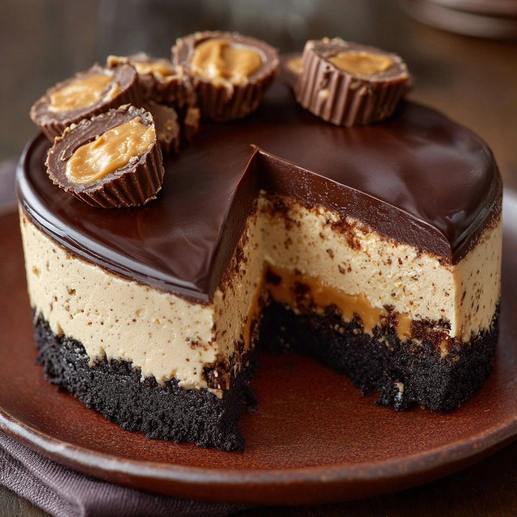 Instant Pot Peanut Butter Cup Cheesecake Recipe - Recipe Image