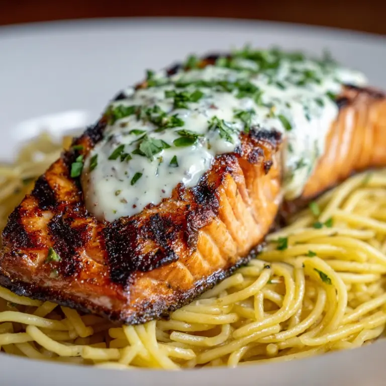 Creamy Garlic Butter Salmon Pasta Recipe
