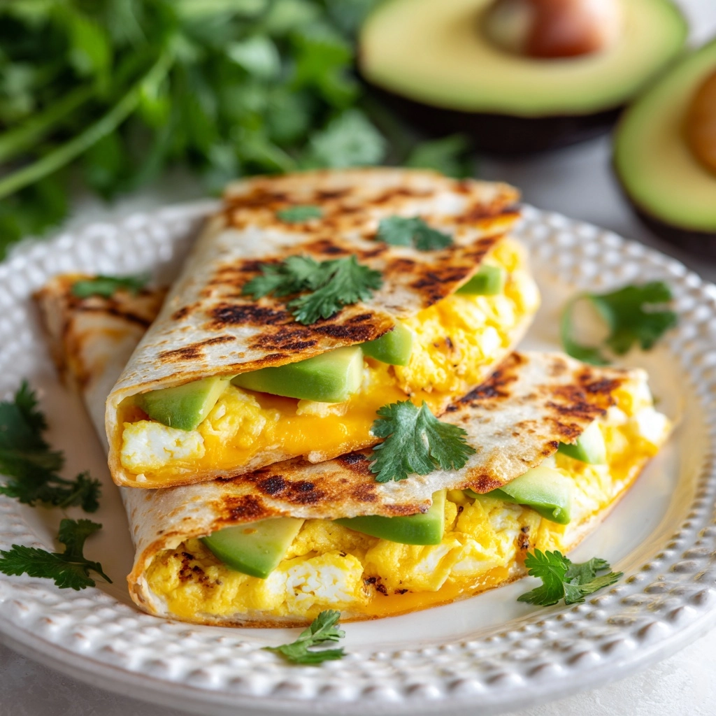 Egg & Avocado Breakfast Quesadilla Recipe - Recipe Image