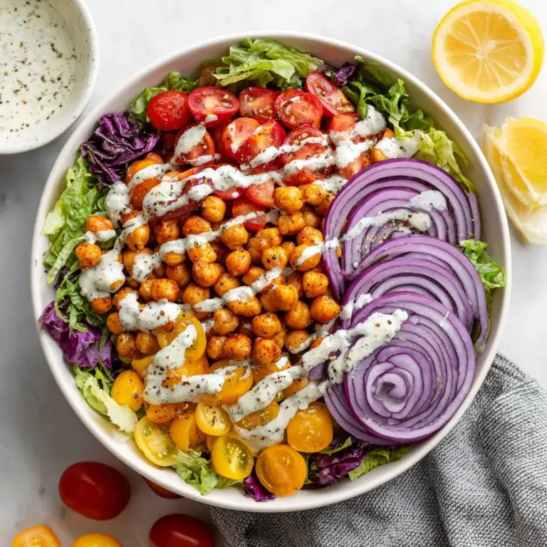 Green Salad with Lemon Tahini Dressing Recipe