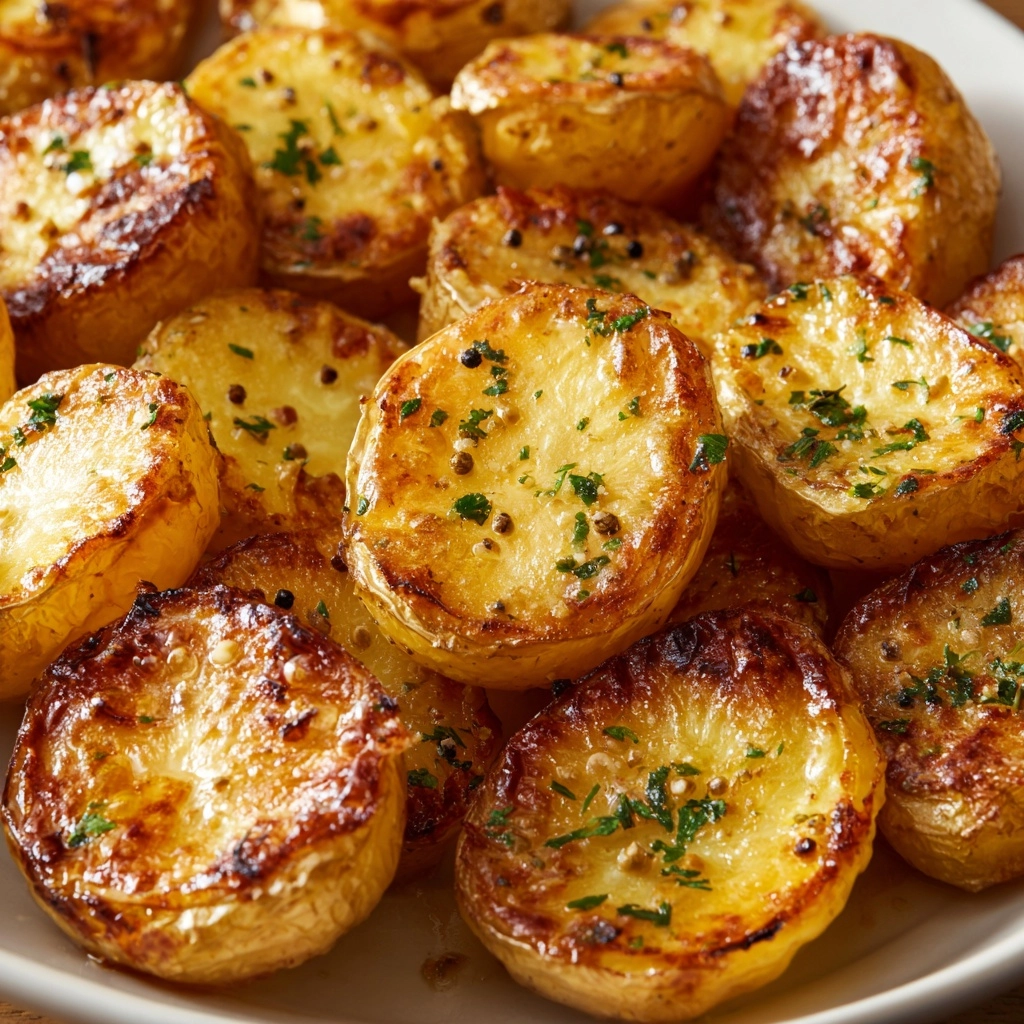 Baked Garlic Butter Potatoes Recipe - Recipe Image