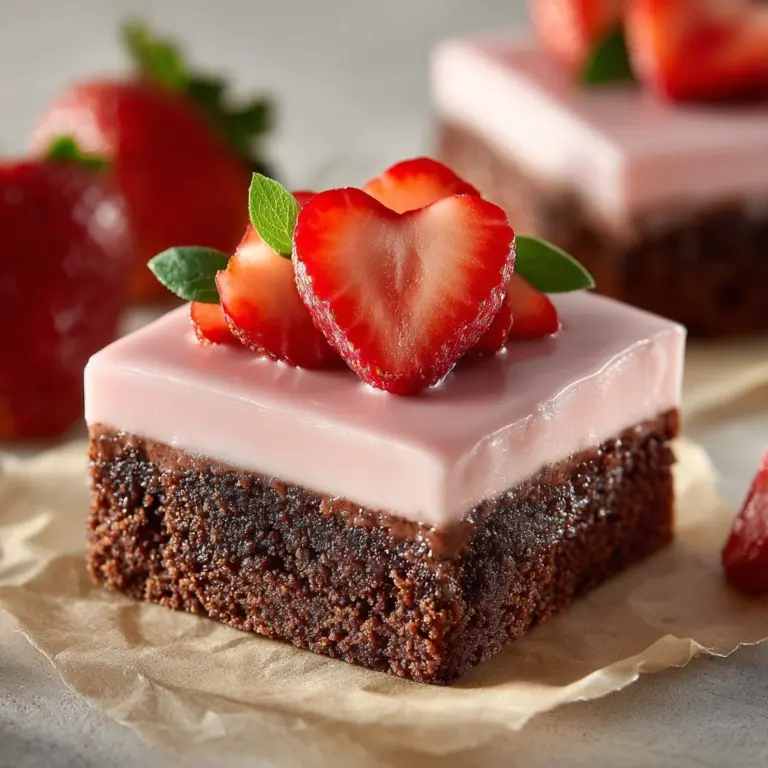 Strawberry Sweetheart Brownies Recipe