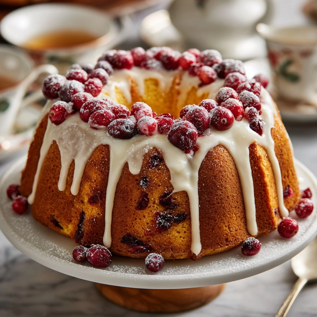 Cranberry Christmas Cake Recipe - Recipe Image