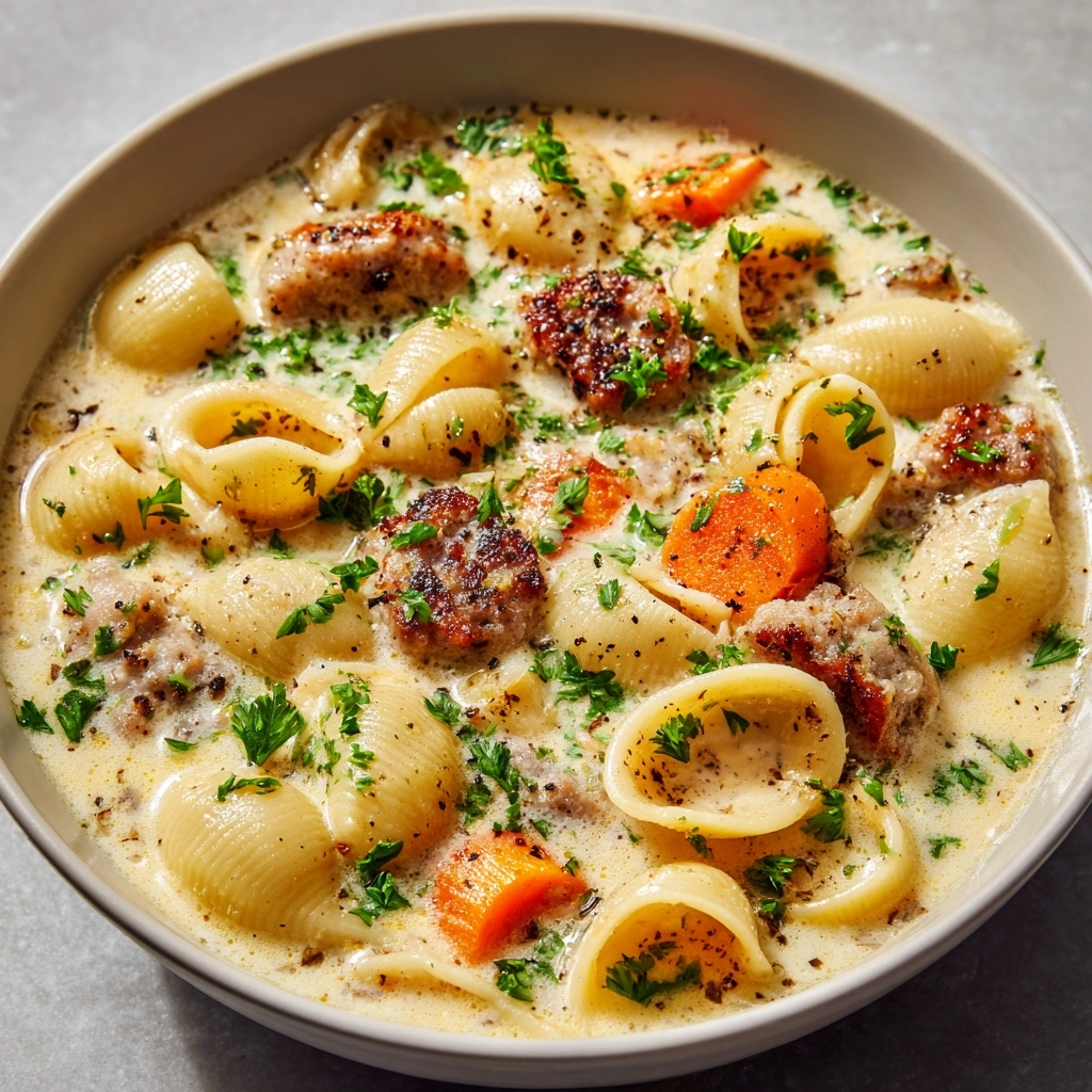 Cozy Ditalini Soup with Creamy Parmesan and Italian Sausage Recipe - Recipe Image