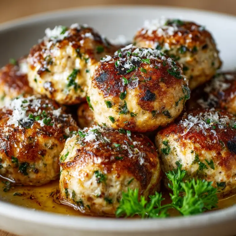 Garlic Parmesan Chicken Meatloaves Recipe