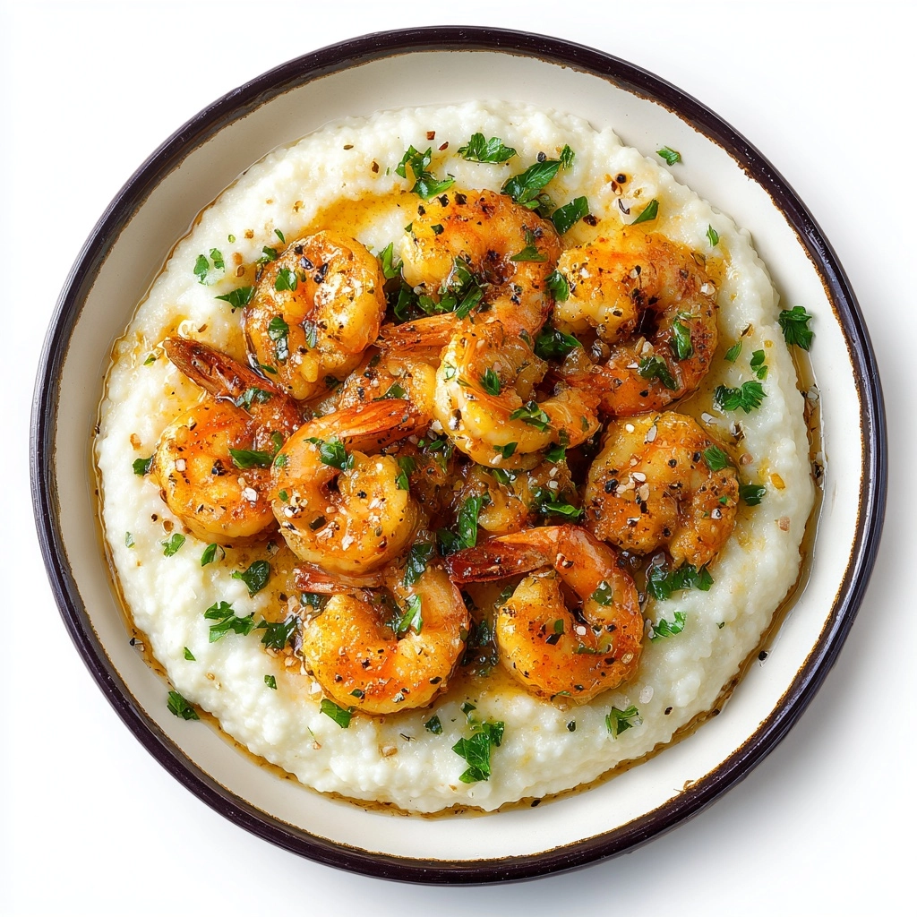 Jerk Shrimp & Cheesy Grits Recipe - Recipe Image