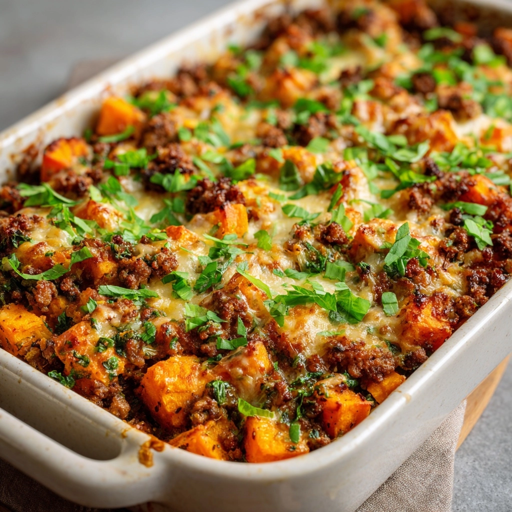Healthy Ground Turkey Sweet Potato Bake Recipe - Recipe Image