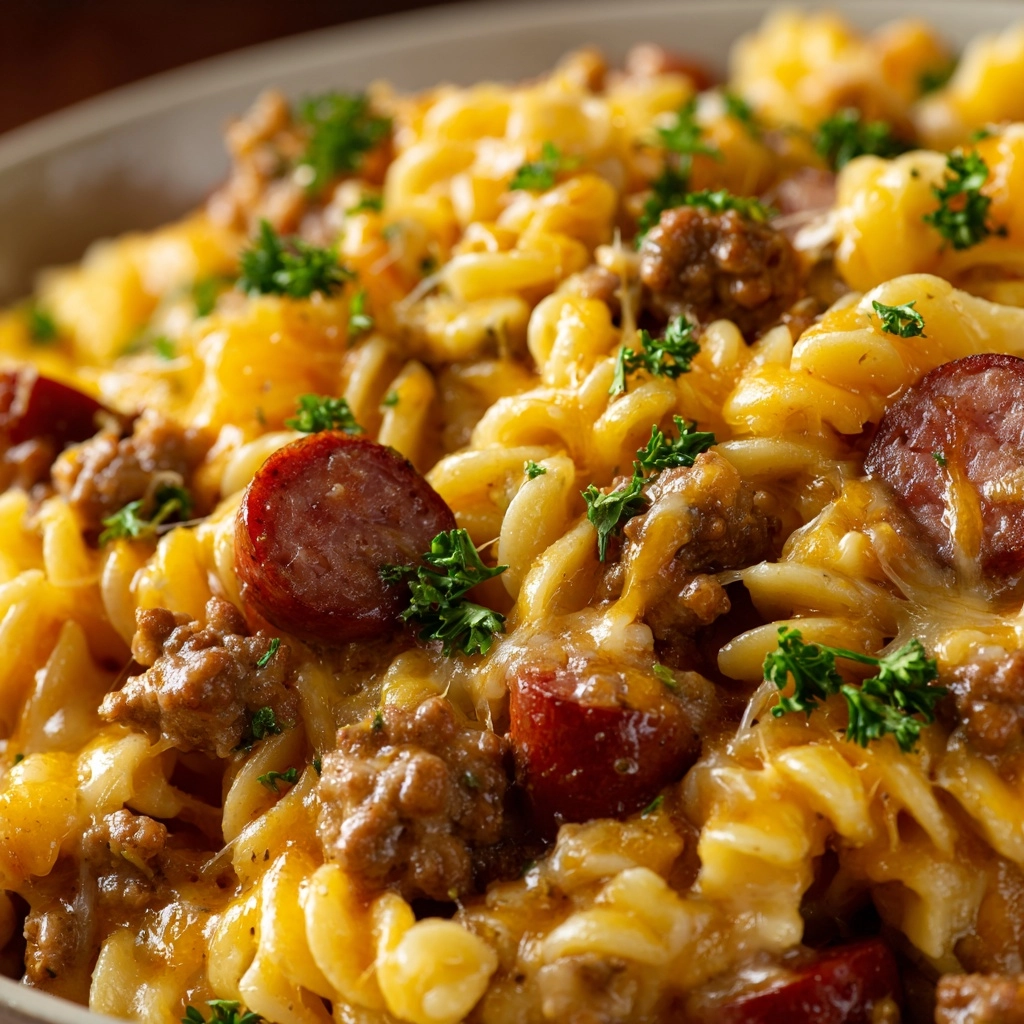 Loaded Chili Cheese Dog Pasta Recipe - Recipe Image