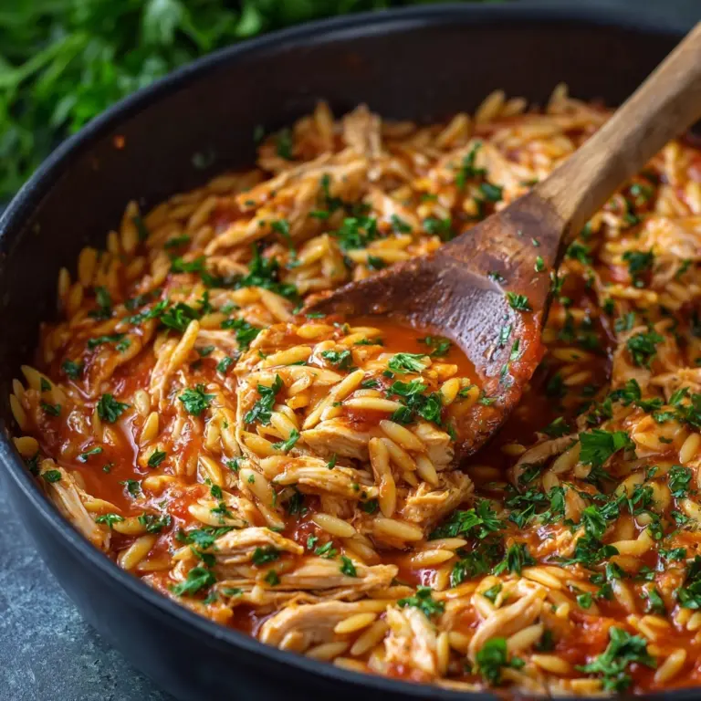 Creamy Tomato Orzo with Chicken Recipe