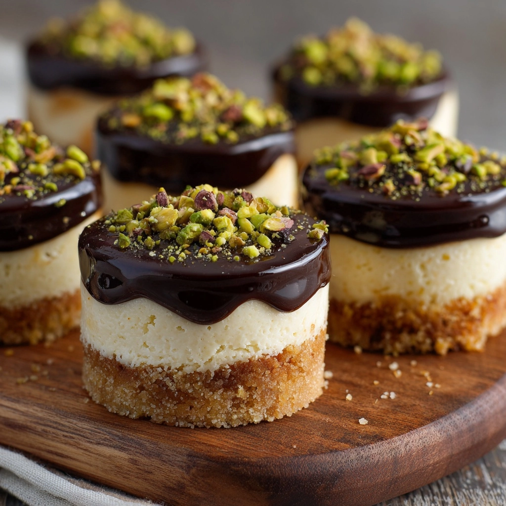 Mini Pistachio and Coffee Cheesecakes Recipe