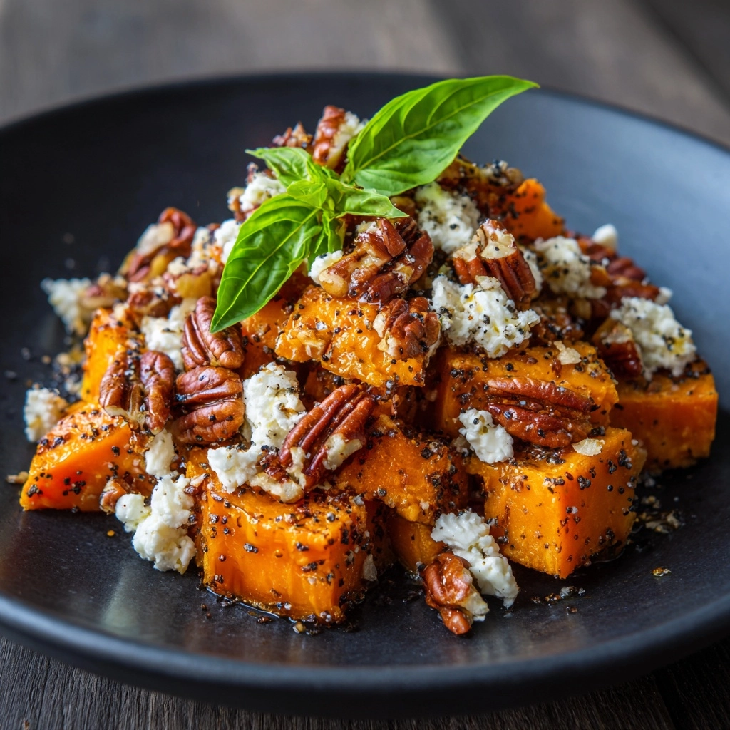 Maple Walnut Goat Cheese Roasted Sweet Potatoes Recipe - Recipe Image