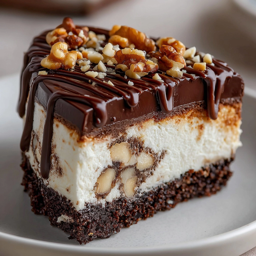 Hot Fudge Sundae Brownie Cheesecake Recipe - Recipe Image