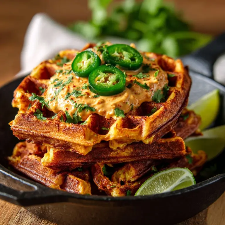 Waffles with Turkey Chile Con Queso Dip Recipe