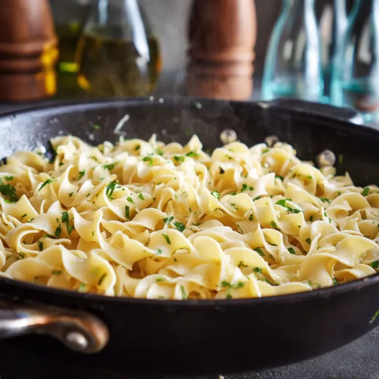 Easy One Pan Buttered Noodles Recipe