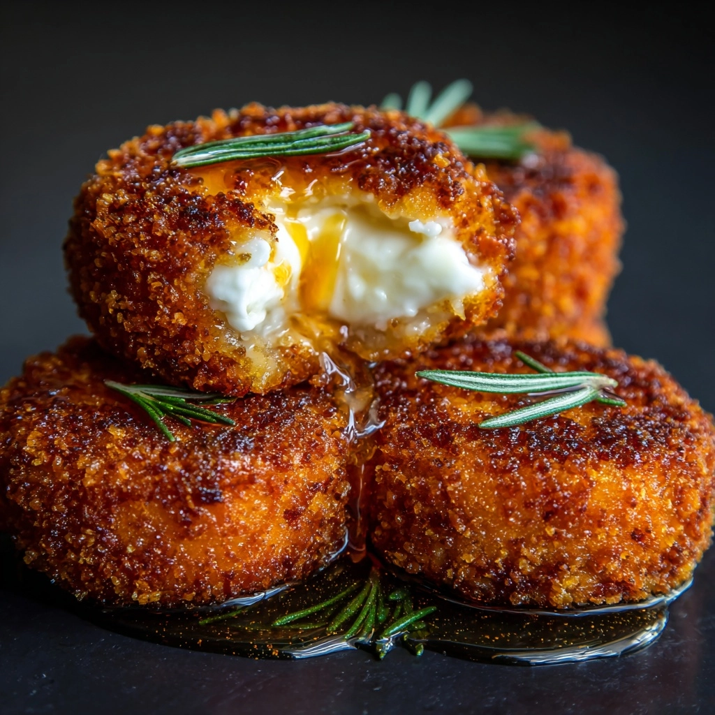 Fried Goat Cheese Balls with Spicy Sage Honey Recipe - Recipe Image